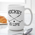 thumbnail image 6 of CafePress - Hockey Is Life Mugs - 15 oz Ceramic Large White Novelty Mug, 6 of 6