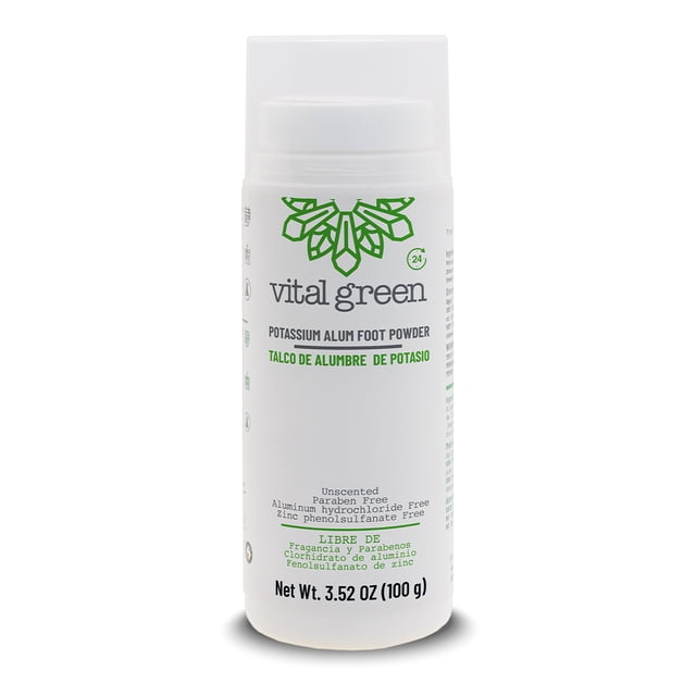 Talco Natural de Cristal de Alumbre Vital Green 100 g Unidad