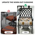 thumbnail image 5 of Outdoor Patio Cushion Covers 2 Pack Rooster Patio Chair Cushion Covers with Ties and Zipper Sunflower Waterproof Outdoor Seat Cushion Covers for Patio Furniture 22"x20", 5 of 9