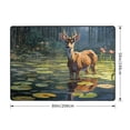 thumbnail image 2 of Area Rugs For Living Room Decor - Peaceful Deer Lily Pond Soft Anti Slip Throw Washable Rugs 5x7 For Bedroom, Indoor Carpet For Bedroom Living Room 80x58In, 2 of 7