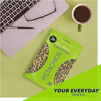 Wonderful No Shell Pistachios Roasted & Salted 6.0 oz Pack of 2