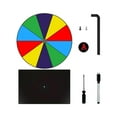 thumbnail image 1 of Rongfmy Roue de Prix Rotative Colorée avec Support de Base Effaçable Jeu de Fortune Roue 10 Compartiments Base Carrée, 1 of 9