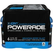 POWERADE ION4 Mountain Berry Blast Sports Drink, 12 oz, 6pk