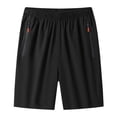 thumbnail image 1 of Men's Workout Shorts with Zipper Pockets Washable High-Stretch Pants for Fitness Gym Wear, 1 of 5
