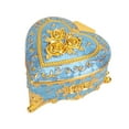 thumbnail image 4 of Milageto Heart Shaped Jewelry Box Cute Home Decor for Table Photo Props Rose Gold Blue, 4 of 8