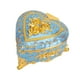 thumbnail image 4 of Joyero con forma de corazón, organizador de collares, elegante joyero portátil. Oro rosa azul, 4 of 9