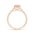 thumbnail image 2 of ANGARA Natural Six Prong-Set Round Morganite Cathedral Engagement Ring in 14K Rose Gold for Women | Birthday, Anniversary, Jewelry Gift for Women | Natural Morganite Ring, 2 of 10