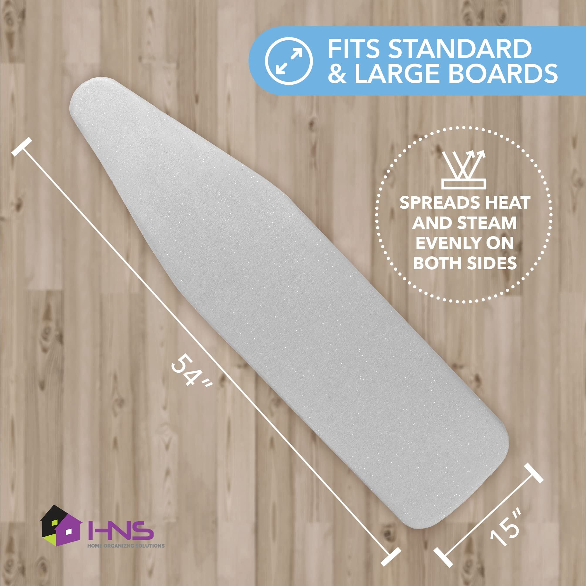  Epica Ironing Board Cover and Pad - Standard Size 15x54 Padded Ironing  Board Covers, Heat Reflective Coating, Scorch & Stain Resistant Iron Board  Cover with Padding Grey & White Lattice 