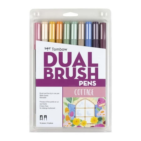 UPC: 0085014562164 | Tombow Dual Brush Pen Set  10-Colors  Cottage