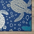 thumbnail image 5 of Addison Rugs Indoor/ Outdoor Surfside Turtle Washable Rug New Blue - 8' x 10', 5 of 5