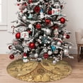 thumbnail image 5 of Sikiie World Map1 30-48 inches {designName} Print Christmas Tree Skirt Snowman Xmas Tree Skirt with Edge Christmas Decorations for Holiday Party48", 5 of 7