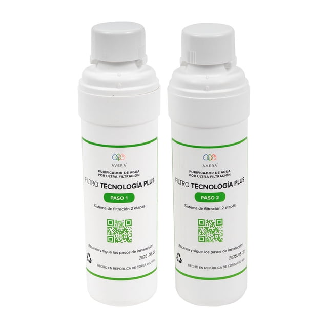 Filtro de Repuesto Purificador Agua por Ultrafiltración PAM01, 4 Etapas de filtrado, Rendimiento de 975 Litros, Mantiene Minerales,, Vida Útil 6 Meses, Polipropileno/Carbón/Membrana, AVERA FRPAM01