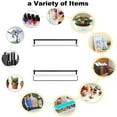 thumbnail image 4 of 16" Wall-Mounted Floating Shelves W/Rack & Towel Bar, Home Decor 2-Tier White Wood Storage Shelf for Livingroom Kitchen Bedroom, Bathroom Shelves Over The Toilet, 4 of 9