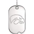 thumbnail image 1 of Sterling Silver Rh-Plated Logoart University Of Iowa Small Dog Tag (36 X 18) Made In United States ss027uia, 1 of 5