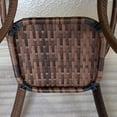 thumbnail image 5 of Outdoor Coffee Table with Water-Ripple Glass Top and Storage Shelf, Hand-Woven PE Rattan Side Table with Steel Frame, 19.7" x 19.7" x 21.7", Mixed Brown for Patio and Garden, 5 of 5