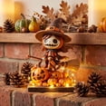 thumbnail image 6 of Witch Halloween Decorations Halloween Pumpkin Decor Spooky Indoor Halloween Table Decor Wooden Small Halloween Decor for Home Party Shelf Display 1 Pack, 6 of 8