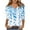 Light Blue Plus Size Blouse for Women_q, variant on CYMMPU Tunic Tops 3/4 Sleeve Crew Neck Loose Fit Spring Tops Blouses for Women Dressy Casual Fall Trendy Shirts Flower Pattern Lightweight Basic Tees Red XL