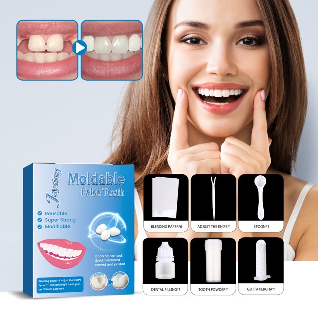 Hot6sl Ofertas Del Día Kit de Reparación de Dientes Dientes Postizos para La Reparación Temporal de Dientes Faltantes o Rotos