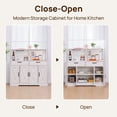 thumbnail image 5 of Walsport 47'' Coffee Bar Cabinet - Farmhouse Sideboard Buffet Cabinet with Storage - Kitchen Pantry Storage Cabinet with Doors and Shelves for Dining Room, Living Room, Kitchen (White)), 5 of 7