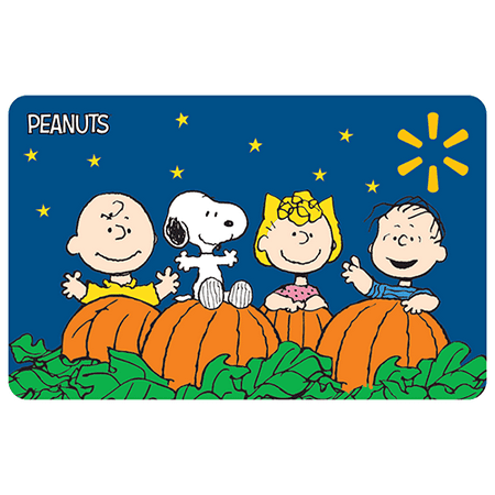 Peanuts and Pumpkins Walmart Gift Card