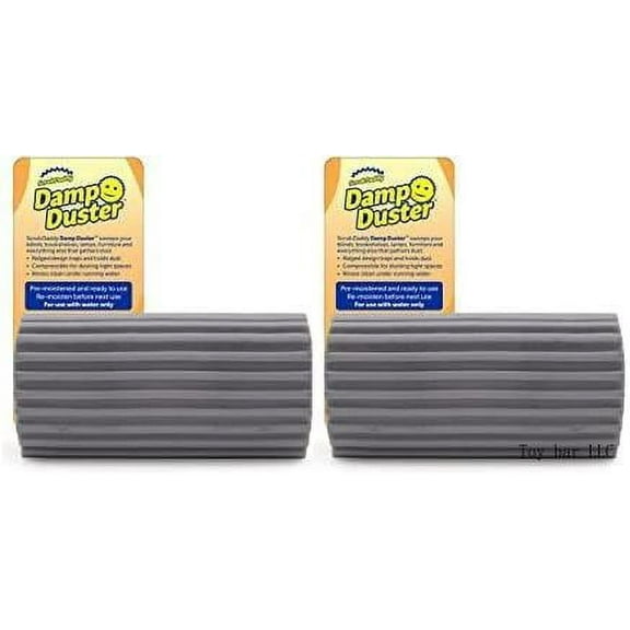Damp Duster, Magical Dust Cleaning Sponge, Duster For Cleaning Venetian & Wooden Blinds, Vents, Radiators, Skirting Boards, Mirrors And Cobwebs, Traps Duster, Pack Of 2