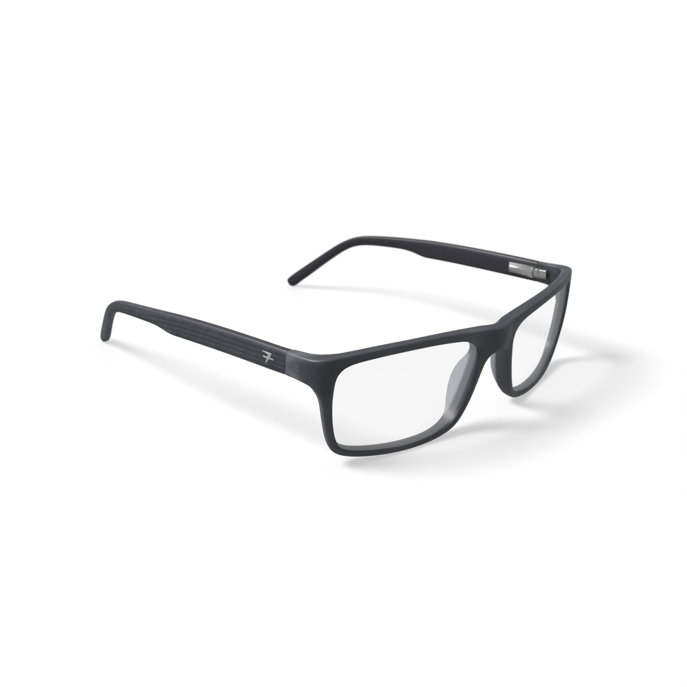 Fatheadz Men's Rectangular Eyeglasses, FH-00190 Pure, Grey, 58-18-150, with Case