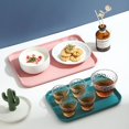 thumbnail image 2 of Tray, Rectangular Fast Food Tray, Food and Beverage Tray Plastic Tray, Suitable for Restaurants, Coffee Shops, Kitchens, Parties - Off-White, 2 of 5