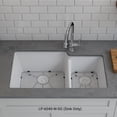 thumbnail image 3 of 32" x 19" Quartz Kitchen Sink, 60/40 Double Bowl Sink, Drop-in Sink, Undermount Sink, Granite Kitchen Sink, Galaxy White Kitchen Sink by Lexicon Platinum LP-6040-W-SO, 3 of 7
