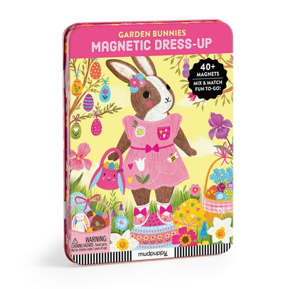 Garden Bunnies Magnetic Dress-Up, (Hardcover)