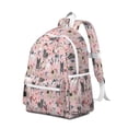 thumbnail image 2 of French Bulldog Dog Pattern with Flowers Backpack for School,Cute School Bag,Schoolbag with Adjustable Shoulder Straps & Padded Back,13.4"x11"x4.7", 2 of 6