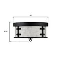 thumbnail image 5 of Westinghouse Westinghouse Lighting 6126100 Callowhill Craftsman-Style 13 Inch, Two Light Flush Mount Ceiling Fixture, Matte Black and Antique Ash Finish, Clear Seeded Glass, 5 of 5