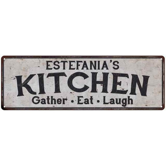 ESTEFANIA's Kitchen Rustic Chic Decor Gift 6x18 Sign 106180051995