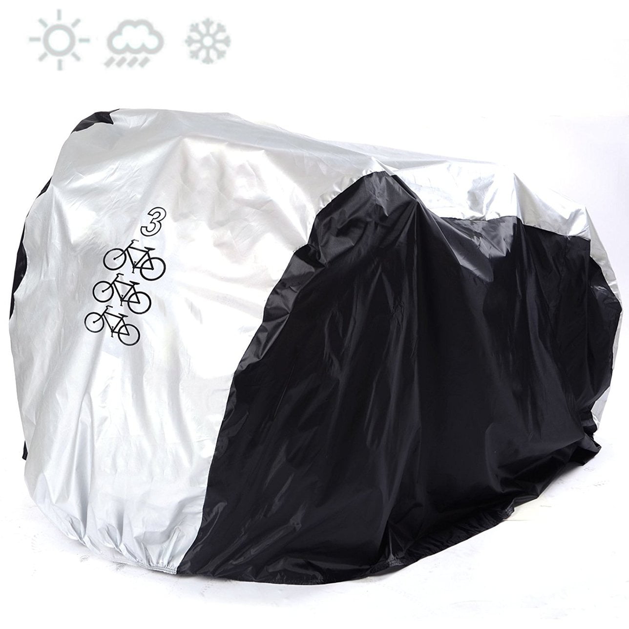 Bike Covers,Bike Covers Outdoor Storage Waterproof,210D Tear-Proof and Double Seamed Heat Sealing Material Anti-Sun Snow and dust,Suitable for Covering Two 29 Bikes. 