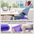 thumbnail image 6 of Gel Seat Cushion for Long Sitting, Double Thick Office Desk Home Wheelchair Seat Cushions for Back Hip Sciatica Tailbone Pain Sore Pressure Relief, Gel Cooling Game Chair Pads for Car Truck Driver, 6 of 8