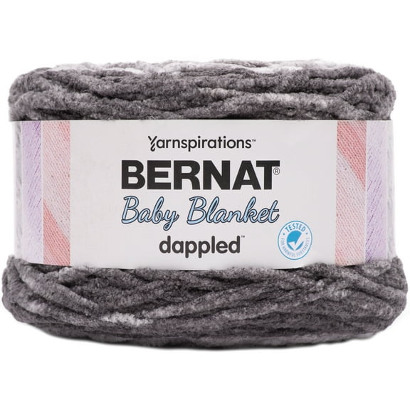 Bernat Baby Blanket Dappled Yarn-Charcoal