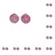 thumbnail image 1 of Jumpingount Pendientes redondos de acero inoxidable a la moda, brillantes, llamativos, joyería en forma de gotas para los oídos, a prueba de Rosado 10Conjunto, 1 of 6