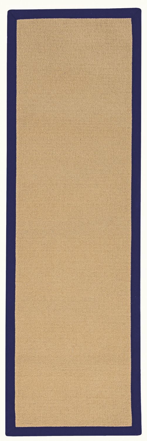 Tapis de couloir Athena sisal et bleu 2 pi 6 po x 12 pi
