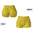 thumbnail image 5 of Qekee Ducky Cartoon Animal Yellow Women Workout Shorts, Sports shorts, Scrunch Butt Lifting Gym Shorts, Breathable Soft - X-Large, 5 of 9