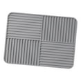 thumbnail image 1 of Plato de silicona Mat de secos Mat de drenadora Tapa de corte seco rápido Almohadilla sin deslizamiento para tazones de vajillas Café de comedor del Gris claro, 1 of 8