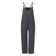 thumbnail image 6 of Winter Overalls For Women Fuzzy Jumpsuit Spaghetti Strap Wide Leg Overalls Cozy Jumpsuit With Pockets Long Sleeve Club Romper Woman Sexy Romper Jumpsuit Women Jumpsuit Sexy Linen Blend Jumpsuit Sexy, 6 of 7