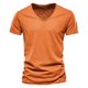 thumbnail image 1 of Camiseta informal de manga corta con cuello en V para hombre: poliéster, fácil de combinar con pantalones, para uso diario, tallas S-XXXXXL., 1 of 3