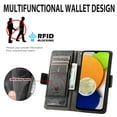 thumbnail image 4 of Case for Samsung Galaxy A03S Cover Leather Wallet Folio Case Book Design Flip Magnetic Closure - Black, 4 of 5