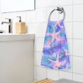 thumbnail image 3 of Yayeee 100% Cotton Hand Towels for Bathroom 16" x 28" Soft Absorbent Kitchen Towel, Pink Starfish Pattern, 3 of 7