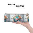 thumbnail image 3 of Xecao Travel Around The World Print Leather Pencil Case -Stationery Bag Pen Holder for Work & Office, 3 of 5