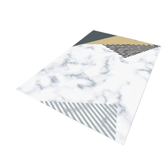 Marble Texture Checkered Floor Carpet Home Decor Rugs Carpet for Bedroom for Living Room Bedside Room Decor(Type 1 80CM*120CM)