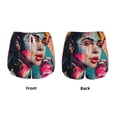 thumbnail image 3 of Salouo Vibrant Street Art Portrait Print Women's 2 in 1 Running Shorts Double-Layer Shorts Athletic Workout Gym Yoga Shorts Running Shorts for Women-Large, 3 of 7