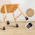 thumbnail image 5 of 16 Piezas Protectores de Suelo para Patas de Silla de Silicona MarróN, Tapas Cuadradas para Patas de Silla con Fieltro Envuelto, Adecuado Para: 0,75 Pulgadas-1,0 Pulgadas, 5 of 5