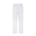 thumbnail image 7 of Maean Women's Wide Leg Linen Pants with Pockets Casual Work Elastic High Waist Straight Split Capri Trousers, 7 of 7
