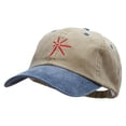 thumbnail image 2 of Kwanzaa Kuumba Embroidered Pigment Dyed Wash Caps - Khaki Navy OSFM, 2 of 5