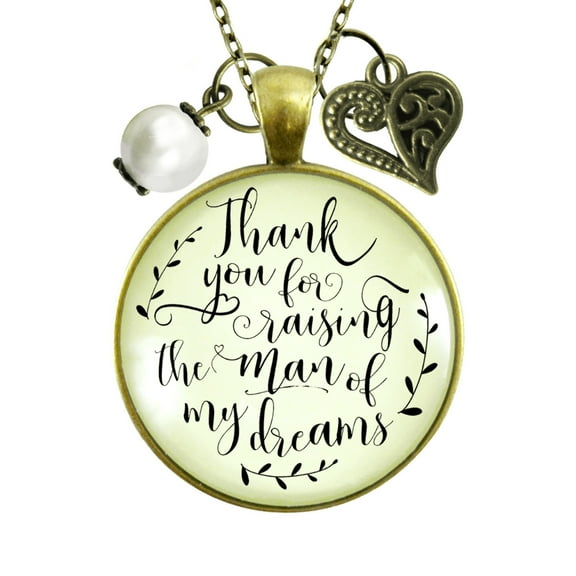 To Her Mother in Law Gutsy Goodness Bronze Metal Necklace Thank You Man Dreamed Adult Female